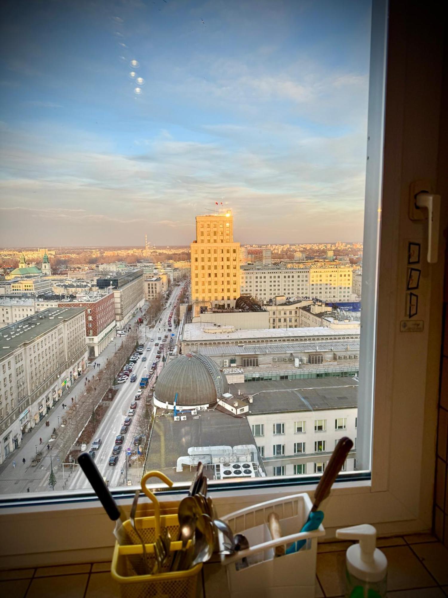 Super Apartment Yellow 2X Metro Fast Wifi 1 Gbs Netflix Panorama Miasta Varsóvia Exterior foto